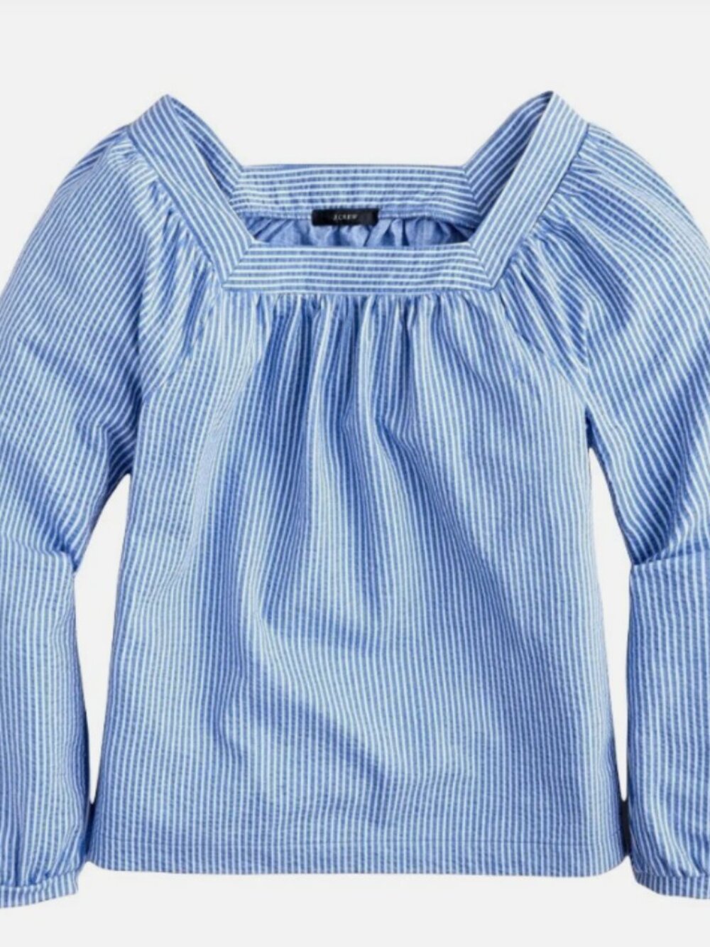 J. Crew Blue and White Striped Blouse